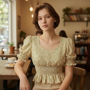 Sienna Sky Quarter sleeve blouse. Women’s size Medium.